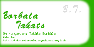 borbala takats business card