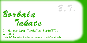 borbala takats business card